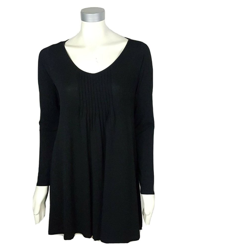 Eileen Fisher Pintuck Front Silk Dress